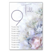 Numéro De Table Dreamy Pastel Peonies Floral (Dos)