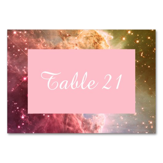 Numéro De Table Dreamy rose orange Ombre belle Nebula numérotée (Dos)