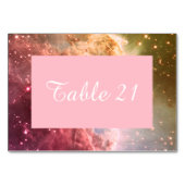 Numéro De Table Dreamy rose orange Ombre belle Nebula numérotée (Devant)