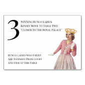 Numéro De Table Drôle Queen Table Trois Bunco (Dos)
