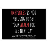 Numéro De Table Drôle retraite de collègue (Devant)