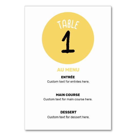 Numéro De Table Drôles de faveurs de fête à la banane rétro avec j (Par défaut)