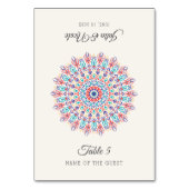 Numéro De Table Dry Pampas Grass Mandala Wedding Place Card (Par défaut)