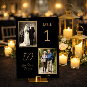 Numéro de table du 50e anniversaire – Photo d'alor