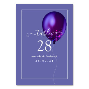 Numéro de table du ballon Confetti