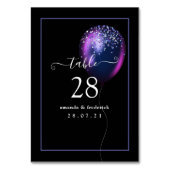 Numéro de table du ballon Confetti (Dos)