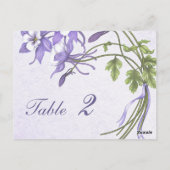 Numéro de table du bouquet de colonne (carte posta (Dos)