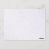 Numéro de table du bouquet de colonne (carte posta (Dos)