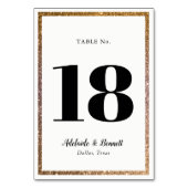 Numéro de table du cadre de Parties scintillant d' (Dos)