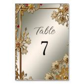Numéro de table du cadre Floral Orné Or (Dos)
