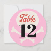 Numéro de table du crâne d'Halloween (Dos)