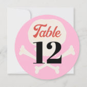 Numéro de table du crâne d'Halloween (Devant)