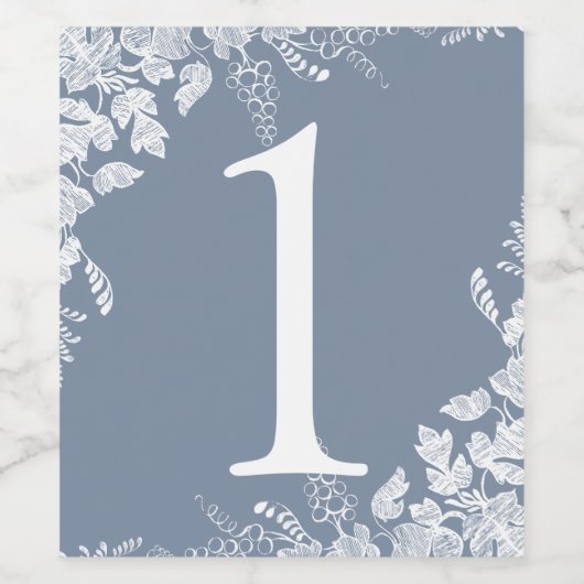 Numéro de table du Étiquette de vin | Vignoble (Du (Étiquettes simples)