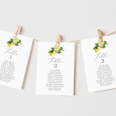 Numéro de table du jardin de citron moderne Tablea