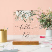 Numéro de table du mariage à feuillage persistant (Mariage)