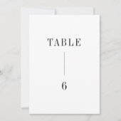 Numéro de table du Mariage contemporain moderne (Devant)