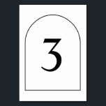 Numéro de table du Mariage d'arc minimaliste simpl<br><div class="desc">© Gorjo Designs. Fait pour vous via la plateforme Zazzle. // Besoin d'aide pour customiser votre design ? Vous avez d'autres idées ? N'hésitez pas à me contacter (Zoe) directement.</div>