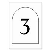 Numéro de table du Mariage d'arc minimaliste simpl (Dos)