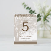 Numéro de table du Mariage de automne de chêne Bro (Debout devant)