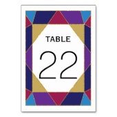 Numéro de table du mariage de bijou de bloc de cou (Dos)