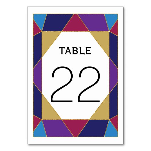 Numéro de table du mariage de bijou de bloc de cou (Par défaut)