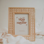 Numéro de table du Mariage de Boho rétro<br><div class="desc">Il s'agit d'une carte de numéro de table mariage à thème rétro. Modifiez la plupart* de la formulation et des couleurs sur cette invitation de mariage rétro pour la rendre adaptée à votre thème d'événement style personnel! (les mots "numéro de table" ne sont pas modifiables, mais vous pouvez en changer...</div>
