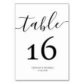 Numéro de table du mariage de calligraphie moderne (Par défaut)