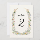 Numéro de table du Mariage de couronne fleur sauva (Devant)