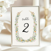 Numéro de table du Mariage de couronne fleur sauva
