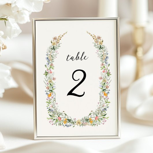 Numéro de table du Mariage de couronne fleur sauva