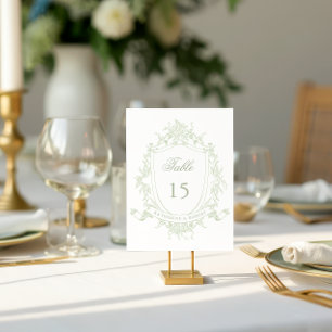 Numéro de table du Mariage de crête florale classi