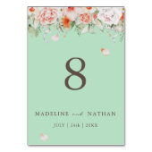 Numéro de table du Mariage de fleurs vert à la men (Par défaut)