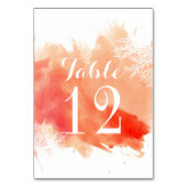 Numéro de table du mariage de la barrière de corai (Dos)