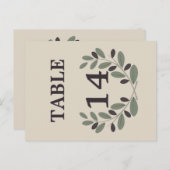 Numéro de table du mariage de la couronne de branc (Devant / Derrière)