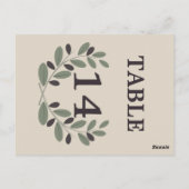 Numéro de table du mariage de la couronne de branc (Dos)