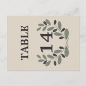 Numéro de table du mariage de la couronne de branc (Devant)