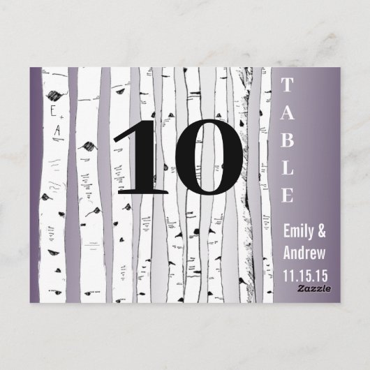 Numéro de table du Mariage de la feuille de lectur (Dos)