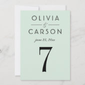 Numéro de table du Mariage de la monnaie moderne e (Dos)