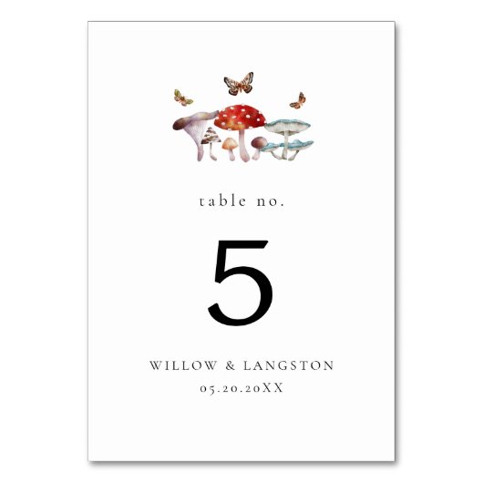 Numéro de table du Mariage de la teigne de champig (Dos)