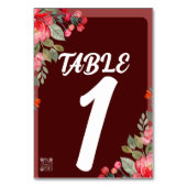 Numéro de table du Mariage de l'écriture (Dos)