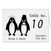 Numéro de table du Mariage de pingouins (Devant Horizontal)