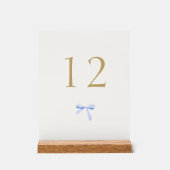 Numéro de table du Mariage de ruban tendance (Recto)