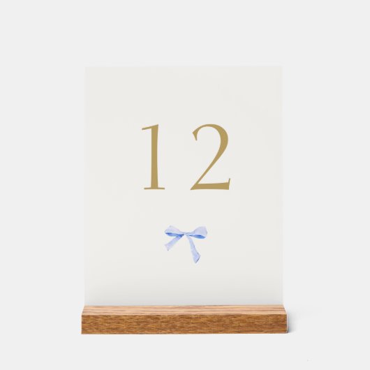 Numéro de table du Mariage de ruban tendance (Recto)