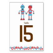 Numéro de table du Mariage de thème Robot mûre (Dos)