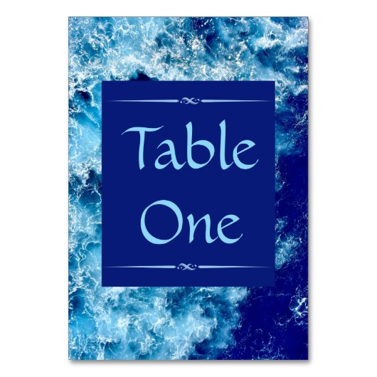 Numéro de table du Mariage d'eau de l'océan bleu (Par défaut)
