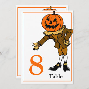 Numéro de table du Mariage d'Halloween Carte 5 x 7