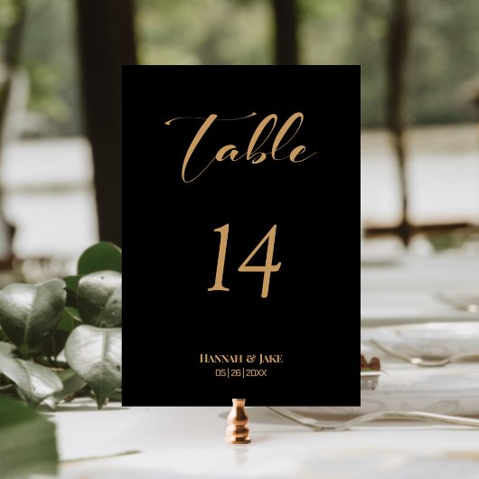 Numéro de table du Mariage d'or noir