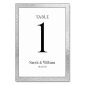 Numéro de table du Mariage frontière blanc et arge (Dos)