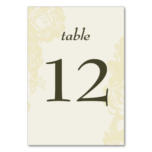 Numéro de table du Mariage Gold Blooms (Par défaut)