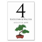 Numéro de table du Mariage japonais Bonsai Tree (Dos)